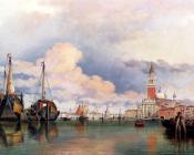 The Church Of The Gesuati And Riva Delle Zattere - 爱德华·威廉·库克